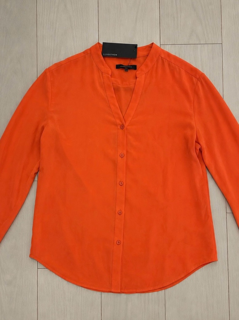 Women’s Lundstrom Silk Orange Blouse